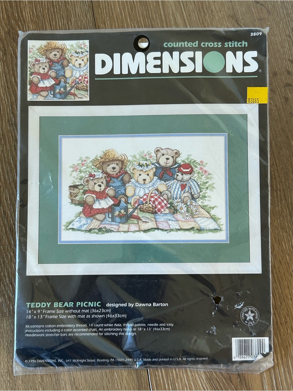 Vintage Dimensions Teddy Bear Picnic Counted Cross Stitch Kit Unopened